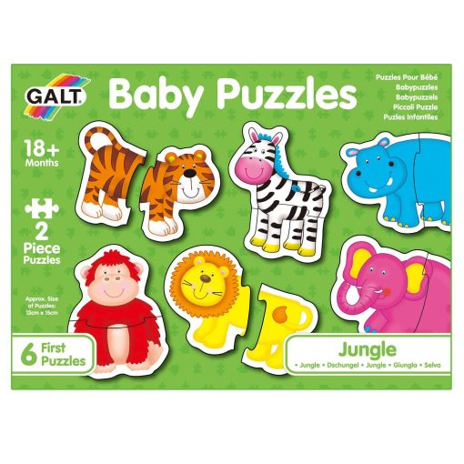 Baby Puzzle: Animale din jungla (2 piese), Galt, 1003031, 5011979526434