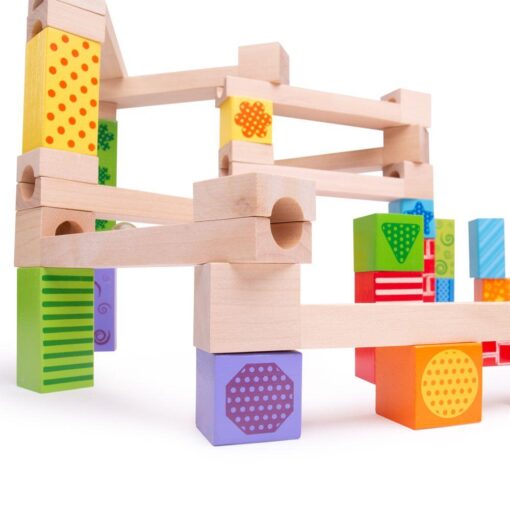 Marble Run din lemn, BIGJIGS Toys, BJ786, 691621517864 - imagine 3