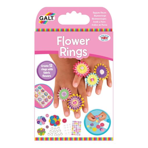 Set creativ - Inele cu floricele, Galt, 1005218, 5011979589934