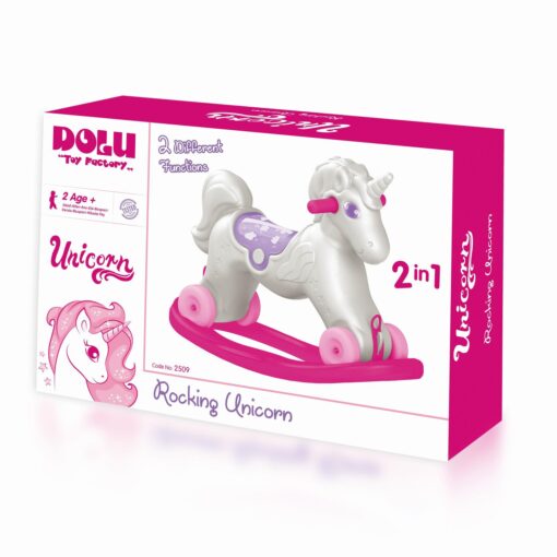 Jucarie 2 in1 - Unicorn balansoar, DOLU, D2509, 8690089025098
