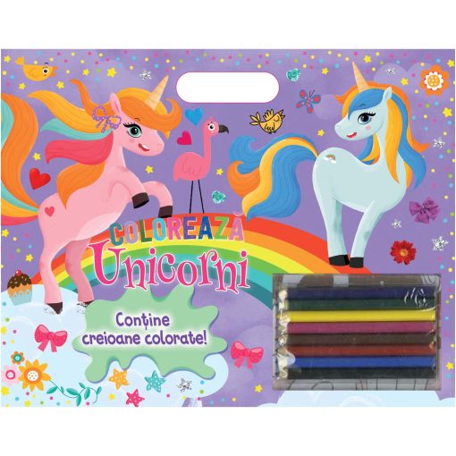 Coloreaza - Unicorni (creioane), GIRASOL, 978-606-024-245-1, 9786060242451