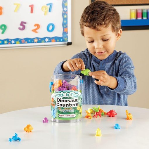 Set pentru sortat si numarat - Dinozauri jucausi (72 piese), Learning Resources, LER4481, 765023044812 - imagine 5