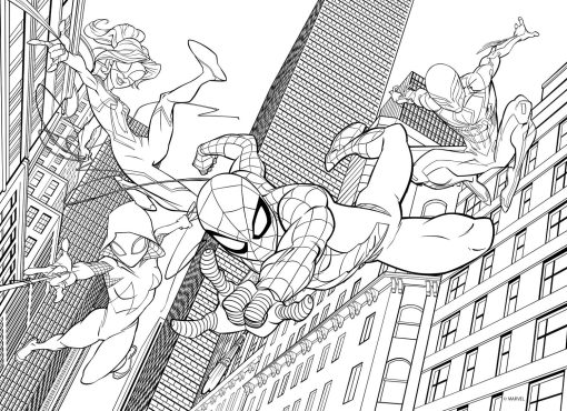 Puzzle de colorat - Spiderman (48 de piese), LISCIANI, L99627, 8008324099627 - imagine 3