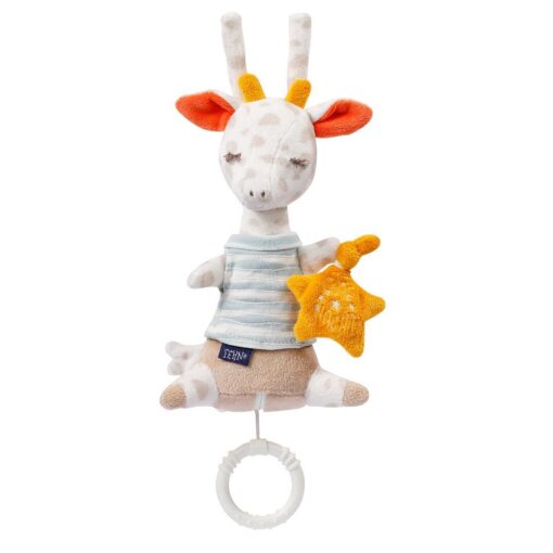 Jucarie muzicala mini - Girafa somnoroasa, Fehn, 053043, 4001998053043