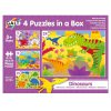 Set 4 puzzle-uri Dinozauri (12, 16, 20, 24 piese), Galt, 1004735, 5011979576767