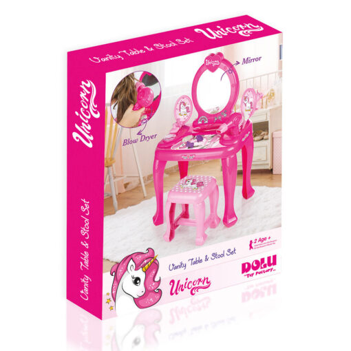 Masuta de toaleta cu scaun - Unicorn, DOLU, D2561, 8690089025616 - imagine 5