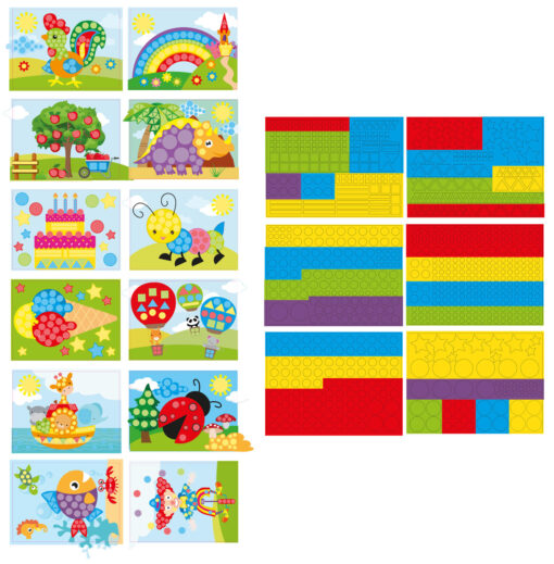 Set abtibilduri culori si forme - In natura, Grafix, 100062, 8715427079813 - imagine 2