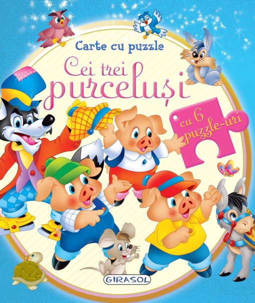 Carte cu puzzle - Cei trei purcelusi, GIRASOL, 978-606-024-142-3, 9786060241423