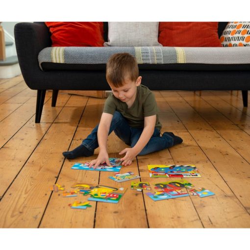 Set 4 puzzle-uri Vehicule (4, 6, 8, 12 piese), Galt, 1004009, 5011979554659 - imagine 2