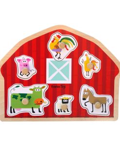 Puzzle din lemn - Casuta animalutelor, Barbo Toys, BAR6370, 5704976063704