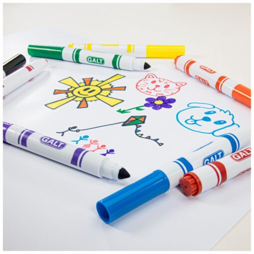 Set carioci lavabile in 8 culori, Galt, A3303B, 5011979517579 - imagine 4
