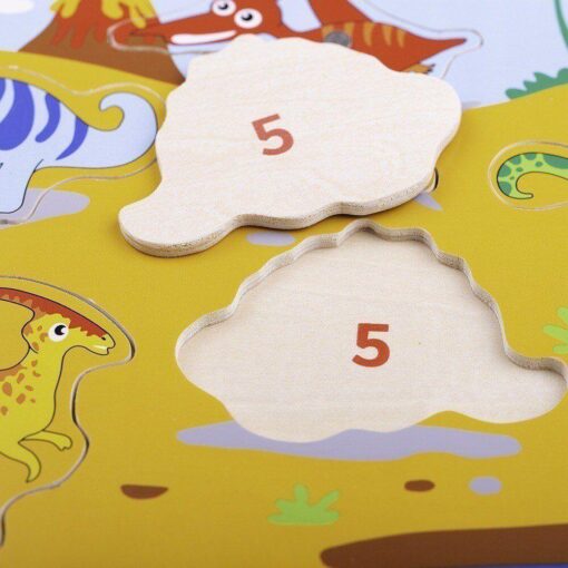 Joc magnetic - Dinozaurii fiorosi, BIGJIGS Toys, BJ920, 691621199206 - imagine 2