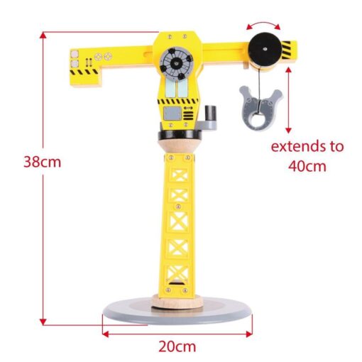Set constructie - Macara, BIGJIGS Toys, BJT200, 691621092002 - imagine 2