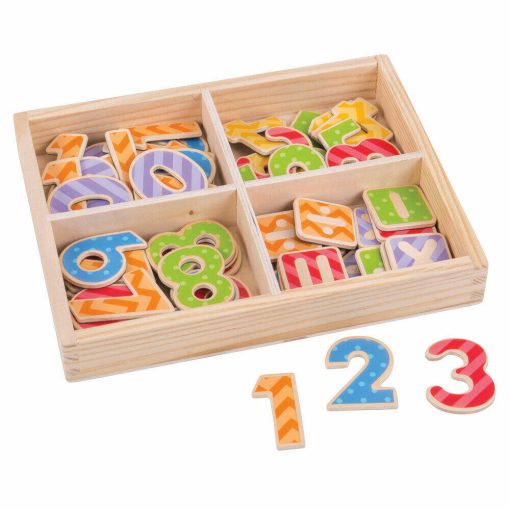 Set numere magnetice, BIGJIGS Toys, BJ266, 691621192665