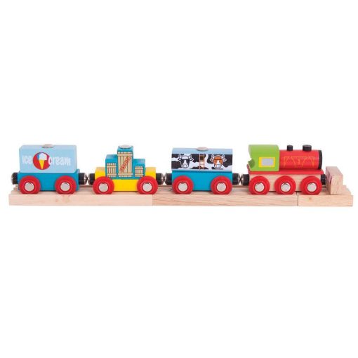 Primul meu trenulet de marfa, BIGJIGS Toys, BJT181, 691621091814