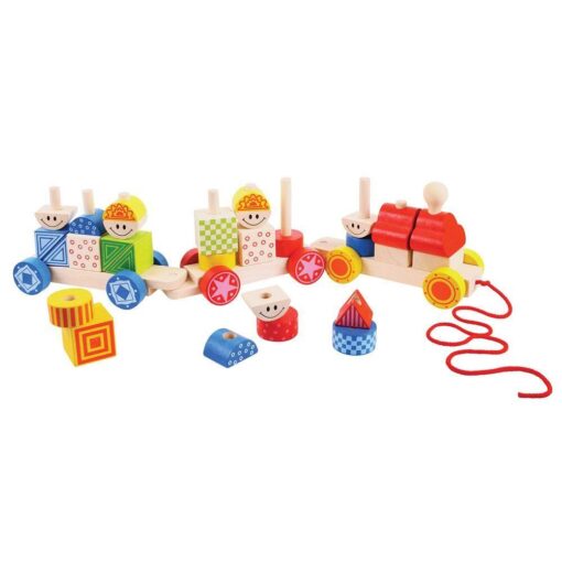 Trenuletul colorat cu forme, BIGJIGS Toys, BB037, 691621210376 - imagine 2