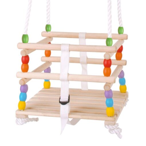 Leagan din lemn pentru copii, BIGJIGS Toys, BJ771, 691621047712 - imagine 2