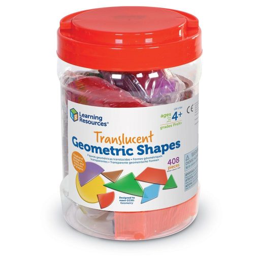 Forme geometrice transparente (408 piese), Learning Resources, LER1766, 765023817669 - imagine 4