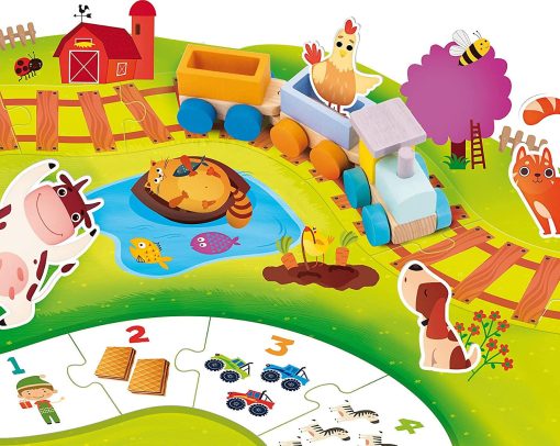 Puzzle - Trenuletul vesel de la ferma, LISCIANI, LEX84005, 8008324086702 - imagine 2