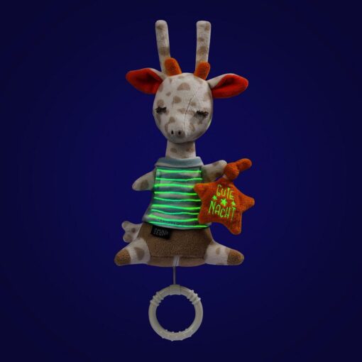 Jucarie muzicala mini - Girafa somnoroasa, Fehn, 053043, 4001998053043 - imagine 2