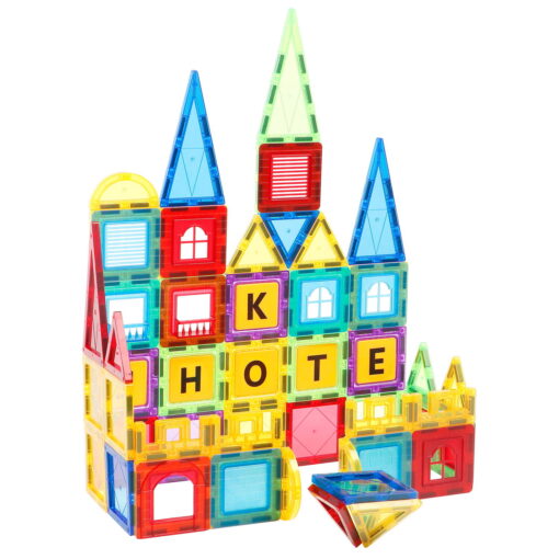 Set de constructie magnetic 3D - 88 piese, MAGPLAYER, MPL2-88, 6940482201646 - imagine 2