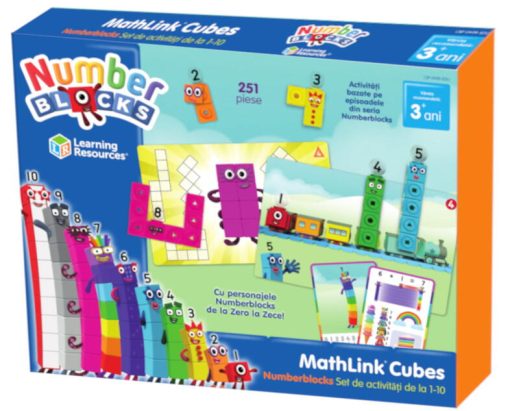 MathLink?Cubes Numberblocks in romana - Set de activitati de la 1 - 10, Learning Resources, LSP0949-EDU, 5055506410100