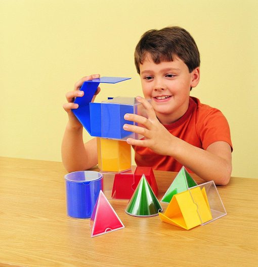 Forme geometrice pliante - 16 piese, Learning Resources, LER0921, 765023809213 - imagine 3