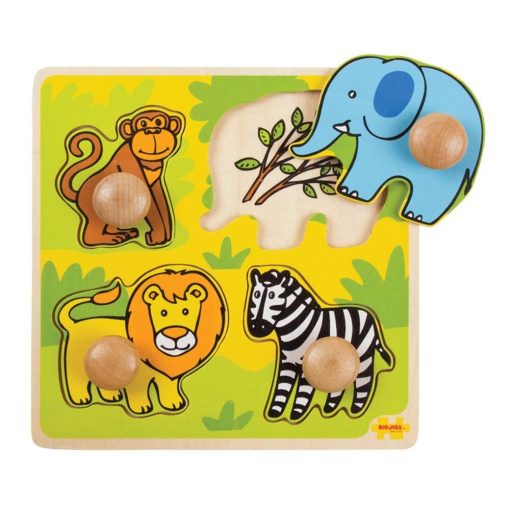 Primul meu puzzle - Safari, BIGJIGS Toys, BJ521, 691621195215