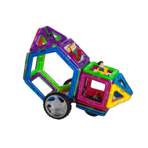 Joc de constructie magnetic - 48 piese, MAGPLAYER, MPT-48, 6940482200472 - imagine 2