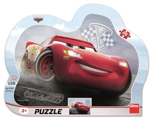 Puzzle cu rama - Cars 3: Fulger McQueen (25 piese), Dino, 311411, 8590878311411