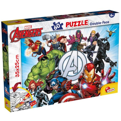 Puzzle de colorat -  Avengers (60 de piese), LISCIANI, L99658, 8008324099658