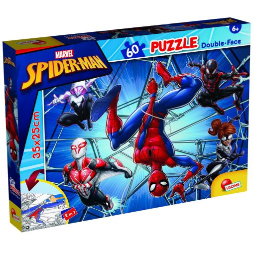 Puzzle de colorat - Spiderman (60 de piese), LISCIANI, L99634, 8008324099634