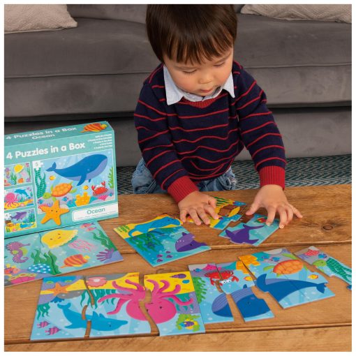 Set 4 puzzle-uri  - Oceanul vesel (2,3,4,5 piese), Galt, 1005452, 5011979623454 - imagine 2