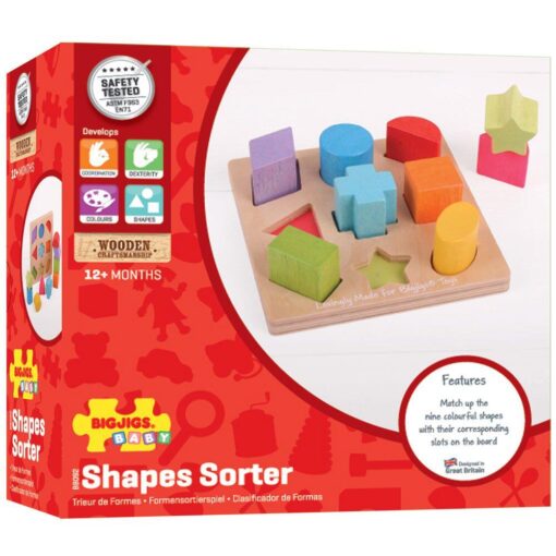 Joc primele forme de sortat, BIGJIGS Toys, BB092, 691621530924 - imagine 5