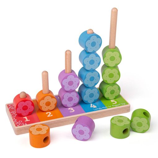 Numaratoarea florilor, BIGJIGS Toys, BB090, 691621530900