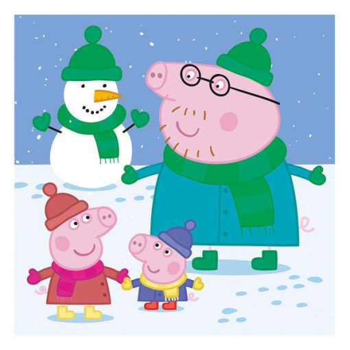 Puzzle 3 in 1 Purcelusa Peppa - Dupa-amiaza fericita (3 x 55 piese), Dino, 335301, 8590878335301 - imagine 2