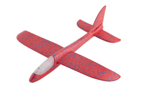 Avion planor din spuma cu luminite - Rosu, Grafix, 640010, 8715427069203