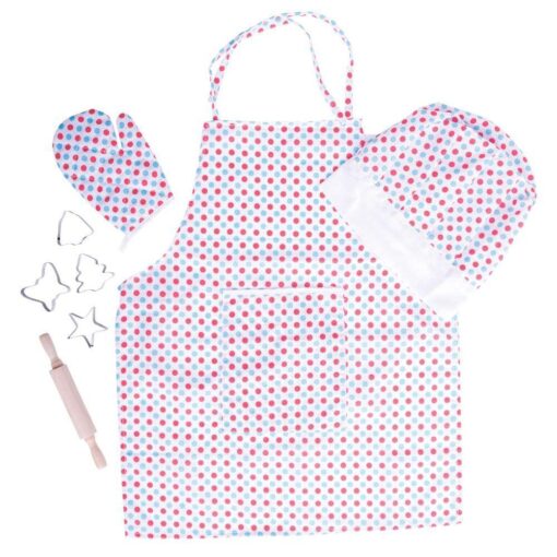 Set sortulet si accesorii alb cu buline, BIGJIGS Toys, BJ633, 691621246337