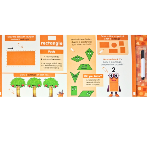 Carticica Scriu si sterg  Numberblocks - Forme geometrice, Numberblocks, 9781782269557 - imagine 3