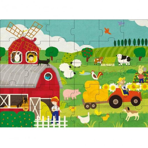 Puzzle (30 piese) cu carte - Ferma, Sassi, 978-88-303-0148-1, 9788830301481 - imagine 3