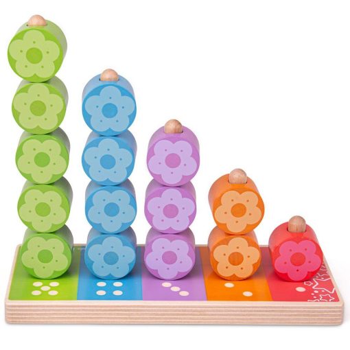 Numaratoarea florilor, BIGJIGS Toys, BB090, 691621530900 - imagine 2