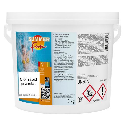 Clor rapid granulat Summer Fun, pentru apa piscina, 3 kg