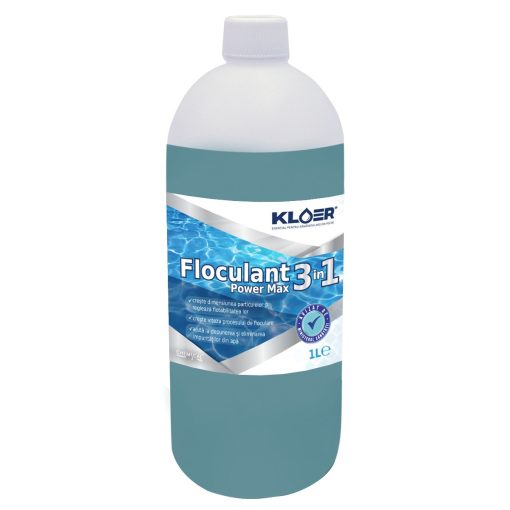 Floculant Power Max 3 in 1, Kloer, lichid, pentru apa piscina, 1L
