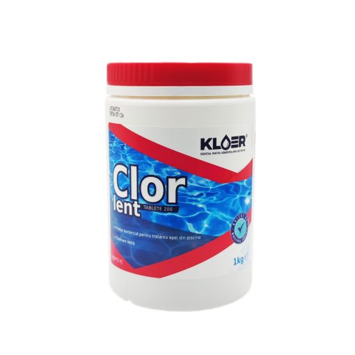 Clor lent tablete 200 Kloer, pentru apa piscina, 1 kg