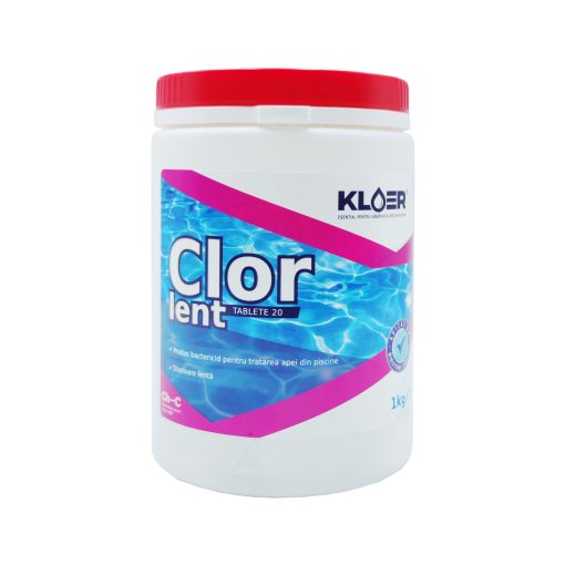 Clor lent tablete 20 Kloer, pentru apa piscina, 1 kg