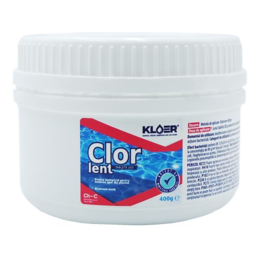Clor lent tablete 200 Kloer, pentru apa piscina, 400 g