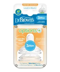 Tetine gat larg Options+ Nivel 2, 2 bucati, Dr. Brown's