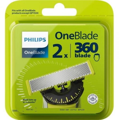Set 2 rezerve pentru aparat de ras electric Philips OneBlade 360, QP420/50