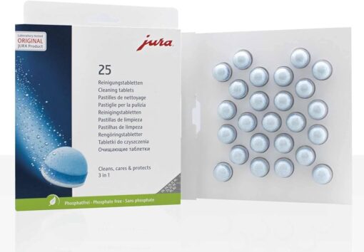 Set 25 pastile de curatare 3 in 1 pentru espressor Jura, 24190
