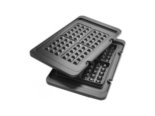 Set 2 placi gofre pentru gratar electric DeLonghi, DLSK151, 5517910011